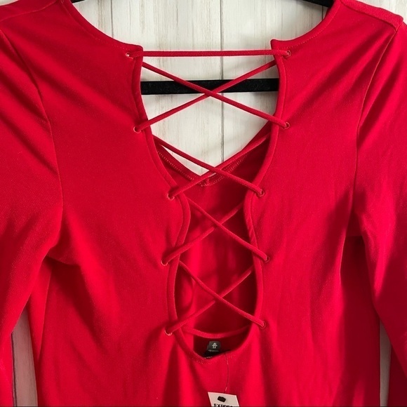 Red Express caged Blouse - Picture 3 of 10